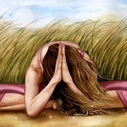namaste yoga art print